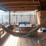 Private garden and balcony of the Shimmy Shack